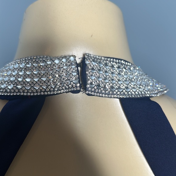 My Michelle Navy Blue formal sleeveless midi dress size 1 - Picture 6 of 6